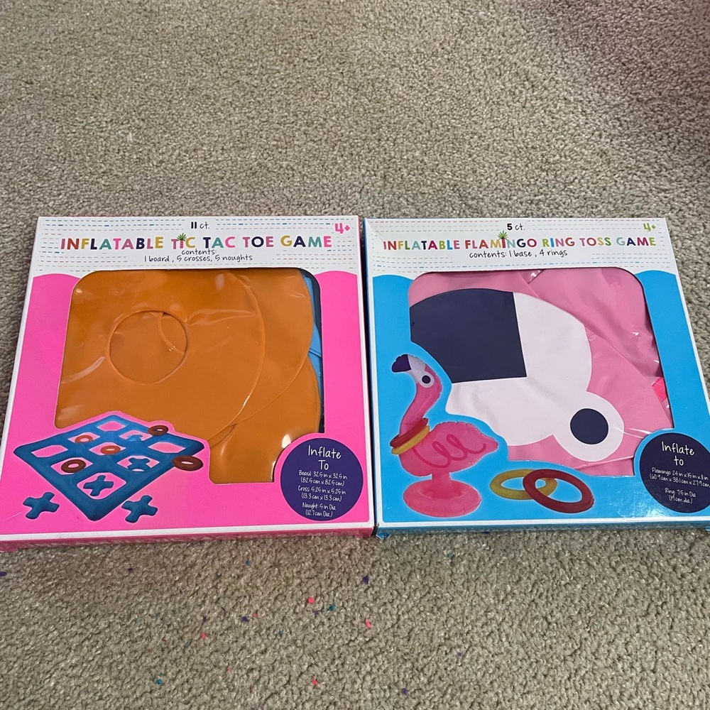 Inflatable Pool Games (Ring Toss and Tic Tac Toe)